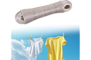 Farnirvana Corde à Linge de 30m avec Noyau en Acier, Corde à Linge, Fil Etendoir Linge Exterieur, Idéale pour l'Extérieur, Jardin, Camping et Utilisation en Voyage