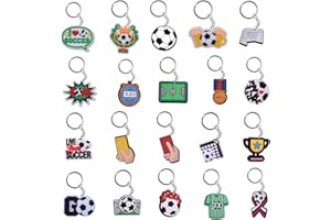 YHJXLY 20 Llaveros de fútbol, llaveros para ventilador de deporte, para niños, recuerdos, fans de fútbol, llavero, Escuela Carnaval Recompensa Premio Fiesta de Regalo,adornos de mochila