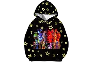 Pitevotur Five Nights Hoodies Boys Cartoon Sweatshirts Kids Jacket Coat 2-12Y