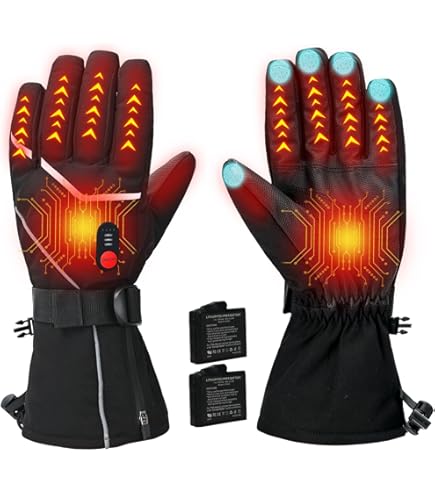 Gants Chauffants Moto Hiver - 4000mAh, 3 Niveaux De Chaleur, Écran Tactile - Pour Ski, Rando, Sports D'Extérieur