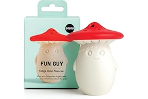 OTOTO Fun Guy Dezodorant do lodówki – eliminator zapachu lodówki klasy spożywczej, nadaje się do mycia w zmywarce i wolny od BPA, uchwyt na dezodorant do sody oczyszczonej, 7 x 7 x 8,6 cm