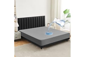 ‎MAFUDOXI mafudoxi Wasserdichter Matratzenschoner 140x200 cm Spannbettlaken, Atmungsaktiv Matratzenauflage Bettlaken, Hochwertige Spannbetttücher, Inkontinenzunterlage Waschbar bei 60° - Grey