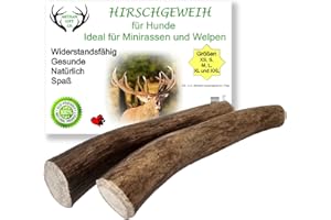 ‎ARTISAN GIFT CO ARTISAN GIFT CO Hundesnack Rothirsch Geweih Kausnack -100% Natürlicher - Gesamtnettogewicht 70gr (XS - 2 stück)