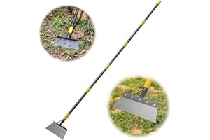 Starbover Multifunktionale Reinigungsschaufel Garten, Gartenschaufel Unkrautschaber Edelstahl mit Griff 236cm für Jäten, Schneeschaufeln, Säubern von Bauernhöfen