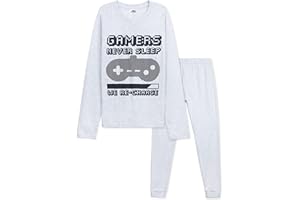 CityComfort Pyjama Garçon Long, Ensembles de Pyjama Garçon et Ado, Thème Football ou Gaming, Vêtement de Nuit, Idée Cadeau