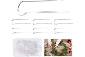 URROMA Lot de 100 épingles en Forme de U en métal avec boîte de Rangement pour Fixer Les couronnes de Fleurs, Le Jardinage, argenté