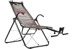 FITNATION Core Lounge Ultra Workout Chair Ab Trainer,Alloy Steel, Grey