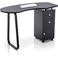 Barberpub Studiotisch Manikürtisch Nageltisch Schwarz 0422BK