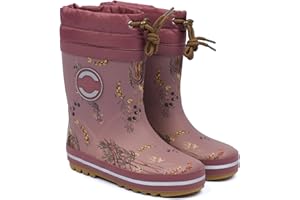 Mikk-line Warm Gefütterte Gummistiefel Kinder | Wasserdicht Regenstiefel für Jungen und Mädchen | Winddicht Thermo Gummistiefel | Regenschuhe Mit Reflektiernde Details