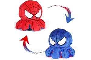 FASTEXX Spiderman Toys Reversible Octopus Plush Boys toys for all ages Marvel Gifts Super Hero Spiderman and Batman are kid's Favourite toys best Gift for all Kids, on any Occasion (Spider Octopus)