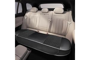 FINITYPRO easyvibe Car Seat Cover PU Leather for Back Seat, Rear Bench Car Seat Cover Fully Wrapped, Seat Protector for Rear Seat Bottom, Wear-resist and Waterproof Leather Seat Covers, Universal Fit 95% Cars
