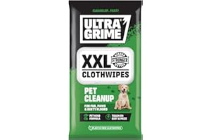 UltraGrime Pet Cleaning Wet Wipes 40 Thick Wipes - Pet Wipes Dog Cleaning Wipes - Cat Wipes - Pet Wipes For Cats - Puppy Wipes Clean Paws Dog Paw Wipes Dog Wipes For Smelly Dogs Grooming