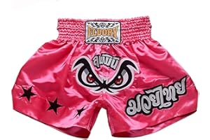 FLUORY Muay Thai Shorts, Tear-Resistant Boxing Shorts MMA Fight Kick Clothing for Men Women Kids Martial Art Training Grappling.