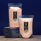 Hanzade Bitkisel Pembe Himalaya Tuzu Toz ve Tane 2'li Set 1 Kg + 1 Kg
