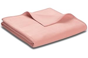 biederlack® flauschig-weiche Kuscheldecke aus Baumwolle & Polyacryl I Made in Germany I Öko-Tex Made in Green I nachhaltig produziert I einfarbige Wohndecke Cotton Uni - Rosa I Sofadecke 150x200 cm