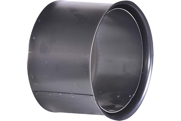 Firefix R180/WD väggfoder, dubbel, lämplig för 2 mm tjocka ugnsrör/rökrör i 180 mm diameter, för eldstäder och eldstäder, omålade