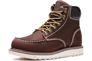 SL-Saint Bottes de travail imperméables Steel/Soft Moc Toe Classic pour hommes Goodyear-welted 6'' Brown