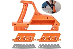 BAFLOVGA Pialla per Angoli per Cartongesso, Taglio Rapido Pulito 10 Lame 45 ° 60 ° Taglierina Veloce Portatile per Cartongesso Incisiva per Artigianato