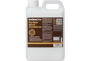 Furniture Clinic Odżywka do drewna – na bazie wody – do użytku wewnątrz i na zewnątrz – niski zapach i nietoksyczna – użyj przed barwieniem drewna, 2,5 l