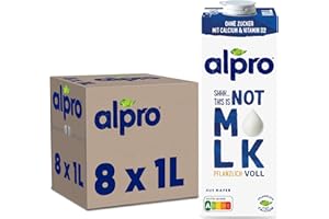‎ALPRO Alpro This is Not Milk 3.5 Percent - Vegan and Dairy Free - Naturally Lactose Free - Rich in Fibre, Calcium and Vitamins - 8 x 1 L - Durable