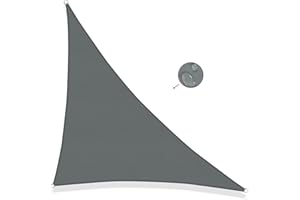 SUNNY GUARD Żagiel przeciwsłoneczny trójkątny 3.5x3.5x4.9m wodoszczelny ochrona przed, ochrona przed promieniowaniem UV, na balkon, taras, do ogrodu,Antracyt