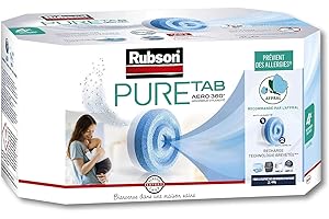 Rubson Recharges Pure Tab pour absorbeur d'humidité AERO 360° (4 x 450 g) – Recharges neutres anti-humidité & anti-odeur pour déshumidificateur – Recommandé par l'AFPRAL