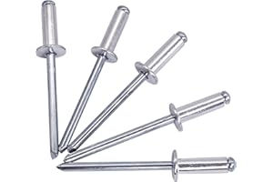 MARCOPOL 100 remaches ciegos de 4,8 x 14 mm, cabeza de cúpula tipo abierto, DIN 7337, remache de aluminio y mandril de acero, remaches Pop (100, 4,8 x 14 mm)