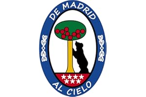 Artimagen Pegatina Oval Oso de Madrid al Cielo 60x80 mm.