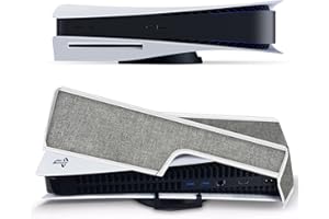 PS5 Staubschutz, MEQI Horizontale Staubschutzhülle für PS5, Anti-Kratz-Hülle, Präzisionsschnittschutz für Playstation 5 Konsole Digital Edition & Regular Edition
