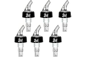 Zyluniy 6 Stück Flaschenausgießer, 2cl Dosierausgießer Bar Portionierer Spirituosen Dosierer für Rotwein, Whisky, hochprozentiger Klarer und Gelber Wein