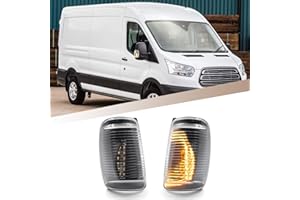 NJSSJD Clignotant latéral LED compatible avec Ford Transit MK8 à partir de 2014 - Lentille transparente