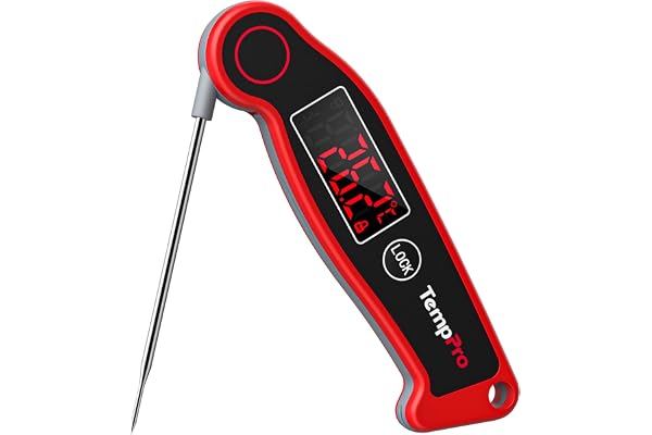 Thermopro TP19 Kötttermometer Vattentät Thermocouple Omedelbar Läsning Matlagningstermometer För Kök Bbq Digital Thermometer Med Ambidextrous Bakgrundsbelysning För Candy Jam Chocolate