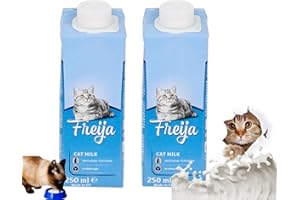 OSORETAIL Frija Lait pour chats Pack 2 × 250 ml – Faible en lactose (< 0,1 %), sans sucre ajouté, source de calcium et de vitamines – Convient aux chatons et chats adultes de toutes races