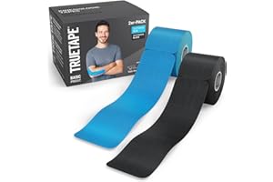 ‎TRUETAPE TRUETAPE® Kinesiotape – BASIC Precut – 2x 20 Streifen (25 cm x 5 cm) – Vorgeschnittene Kinesiotapes – Wasserfestes & Elastisches Physiotape für Alltag & Sport – Blau & Schwarz