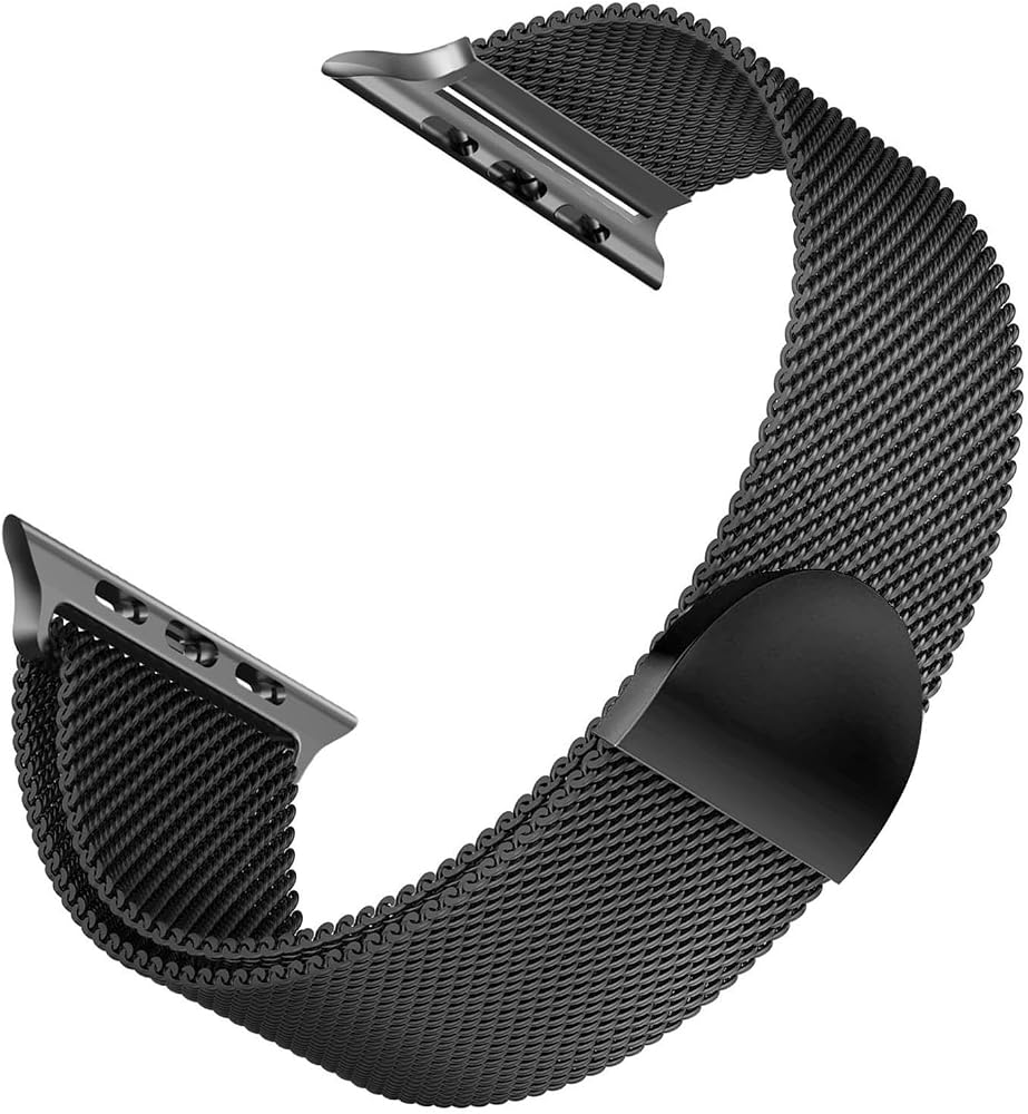 Microsonic Apple Watch Series 11 46mm için Kordon Luxe Metal Twist Siyah [Watch Series 11 46mm ile Uyumlu Kordon - Siyah]