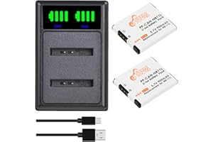 Pickle Power 2 Stück NB-11L NB-11LH Akku und Dual USB Ladegerät für Canon IXUS 125 HS,165,175,185,240 HS,245 HS,285 HS,PowerShot A2300,A2400 is,A2500,A3400 is,A4000 is,PowerShot SX410 is,SX420 is