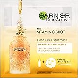 Garnier Fresh-Mix Tissue Mask, Vitamin C Brightening Tissue Face Sheet Shot Mask 33 g