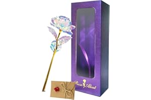 TECHSHARE Valentinstag Geschenk für Sie, 24 K Gold Rose, einzigartige Geschenke für Freundin/Mama/Frau, Valentinstag, Muttertag, Jubiläum, Weihnachten und Geburtstag der Freundin