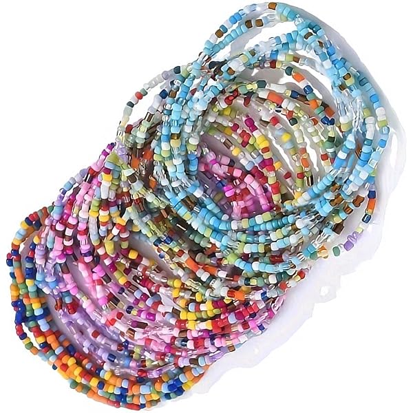24 Cavigliere Boho Multistrato - Braccialetti Piedi Elastici Con Perline Colorate Per Spiaggia E Estate - Foto 6