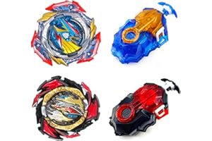 ENIKMOSD Bey Burst Turbo Starter Set,2 Kampfkreisel Metall Fusion mit 2 Launcher Bey Battling Tops Burst Turbo,Kinder kampfkreisel Geschenk für Weihnachten Geburtstag