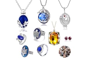 UoYu The Vampire Gioielli Set Elena Gilbert Apertura Verbena Locket Collana Daywalking Katherine Sapphire Crystal Ring Red Diamond Stud Orecchini con Adesivo 29 pezzi