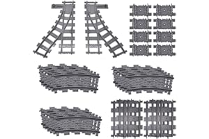 XPJBKC City Zug Schienen Set, 36 Stück City Schienen Eisenbahn Spielzeug, Erweiterungsset Kinderspielzeug Kompatibel mit dem Marktführer, Bausteine Schienen Set für Mädchen und Jungen