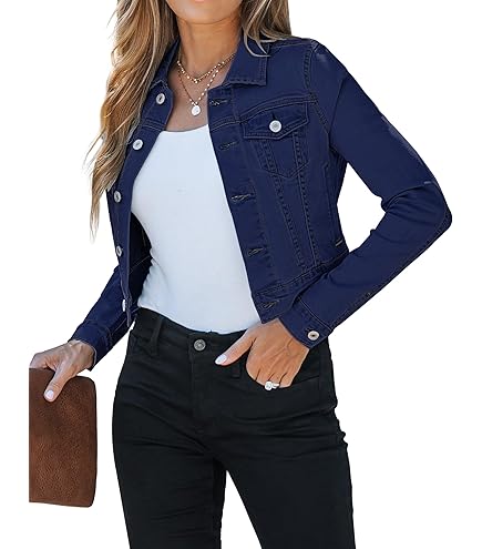 Giacca Di Jeans Donna Con Maniche 3/4 | Giacca Vintage Sbiadita Bianca, Girocollo, Abbottonata - Lavaggio Chic - Foto 13