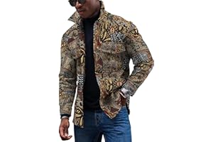 KONG JIMFAN Herren Übergangsjacke,Taste Fahrradjacke Revers Bomberjacke Drucken Pullover Herren Mit Taschen Unterhemden Regular Fit Tops Sport Oberteile Herbst Herbstjacke Cardigan Lange Ärmel Mäntel