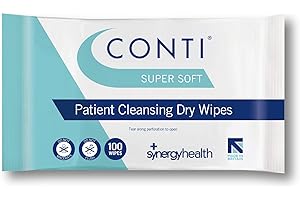 KAXILU Synergy Conti Supersoft Large Dry Patient Cleansing Wipes (8 Packs of 100)