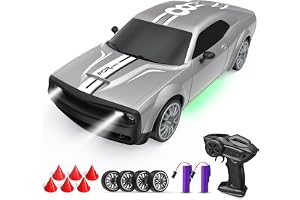 RC Drift bil fjärrkontroll 2,4 GHz 1:20 skala 4WD Höghastighetsfjärrkontroll LED-lampor driftdäck 2 st uppladdningsbara batte