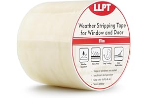 LLPT Window Weather Sealing Tape | 101mm x 33m | Strong Adhesive Ultra High Performance Weather Resistant Tape | for Window Draft Isolation Surface Protection Transparent (WWT408)