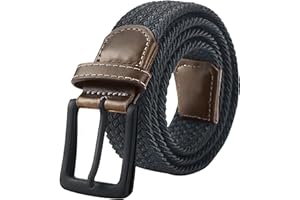 maikun Stretch Mens Belt, Braided Elastic Belt for Men