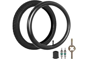 RUTU Pneu vélo et Chambre à air 16 Pouces Convient pour 16 x 1.75/1.95/2.10/2.125 Bicyclette Enfant, Poussette bébé, Jogging, Poussette Double, RoyalBaby Kids Bike Tire Tubes