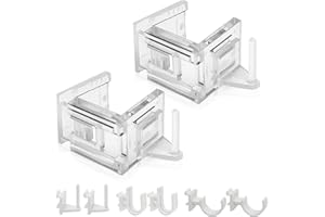 Rollina Fensterhaken zum Einhängen 2er Set | Für Vorhangstangen ohne Bohren | Gardinenstangenhalter zum Klemmen | Für Scheibengardinenstange und Vitragestange | Für Küchengardinen | Made in Ungarn